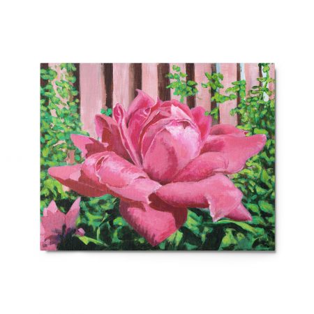 Pink Rose Backyard Garden | Metal Prints