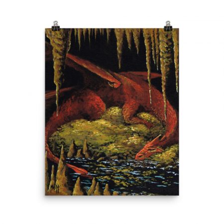 Dragon's Cave and Treasure Hoard | Glossy Photo Poster Print
