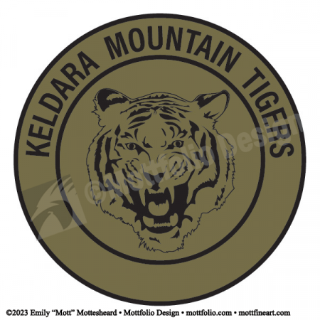 Keldara Mountain Tiger Patch Design - Two Variants - PDF Downloadable File
